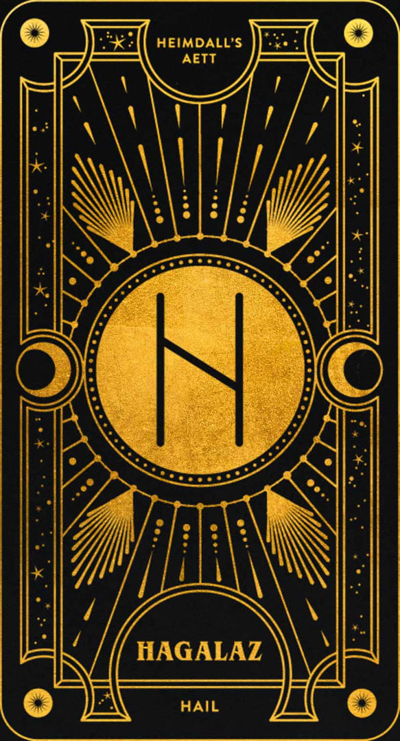 Хагалаз — Cosmic Whisper Rune Deck