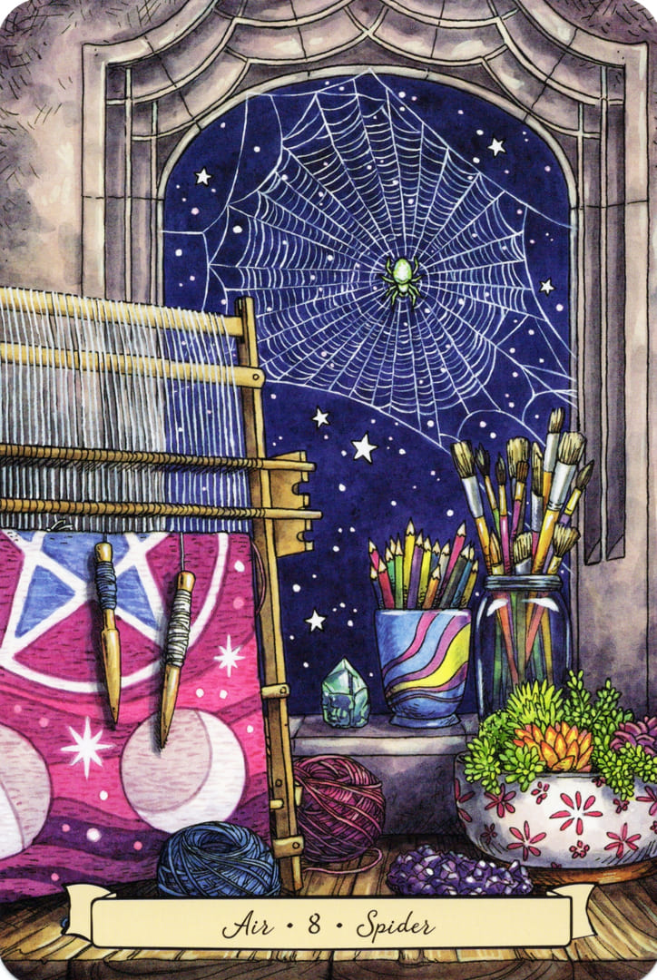 8 Паук (Воздух) — Everyday Witch's Familiars Oracle