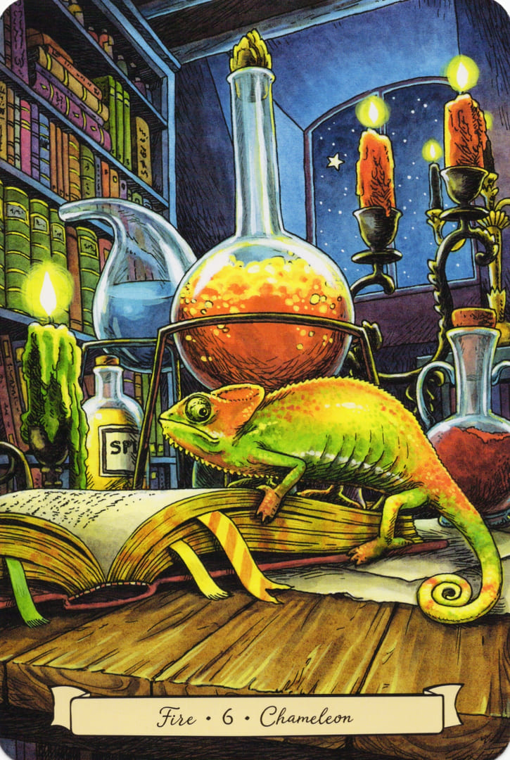 6 Хамелеон (Огонь) — Everyday Witch's Familiars Oracle