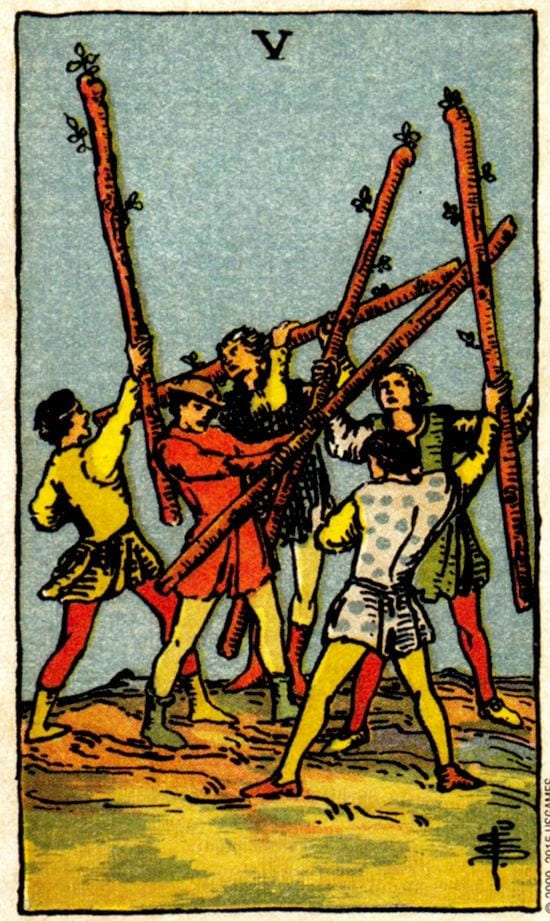 Пятёрка жезлов