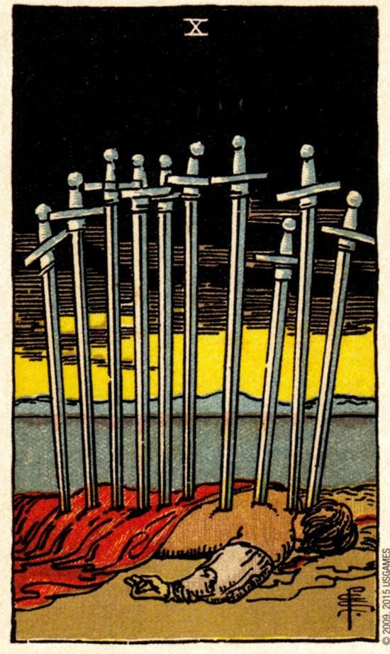 Десятка Мечей: дно и обещание нового рассвета