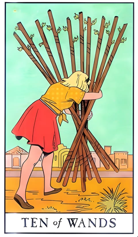 Десятка жезлов — Таро Современной ведьмы