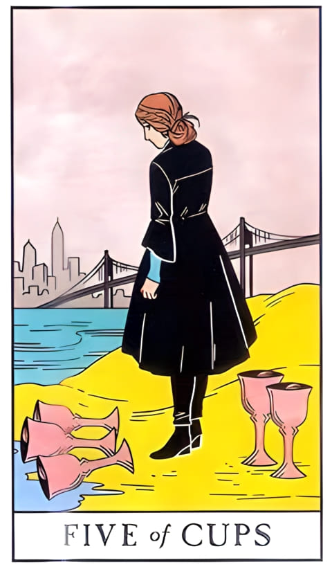 Пятёрка чаш — Таро Современной ведьмы