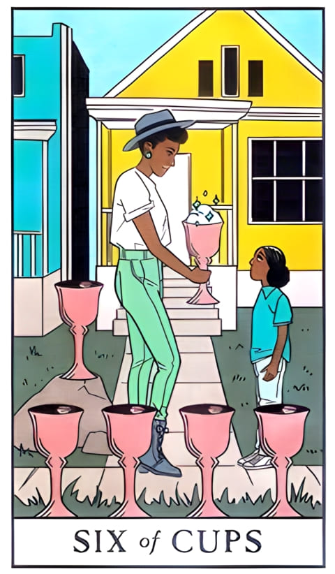 Шестёрка чаш — Таро Современной ведьмы