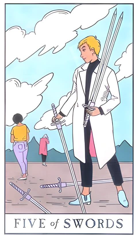 Пятёрка мечей — Таро Современной ведьмы
