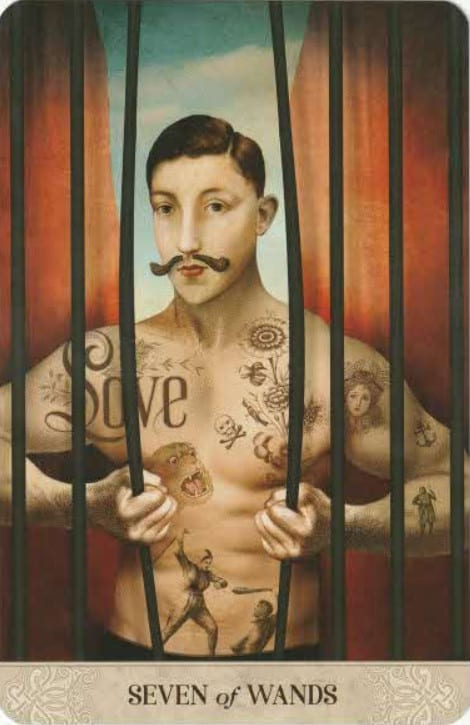 Семёрка жезлов — Таро Мистических Моментов