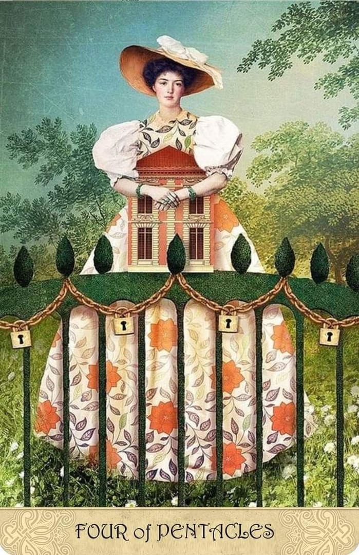 Четверка пентаклей — Таро Мистических Моментов