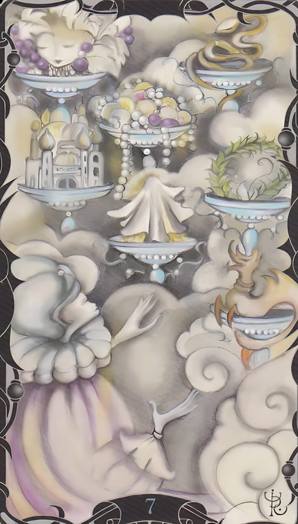 Семёрка чаш — Таро Заколдованного Сада