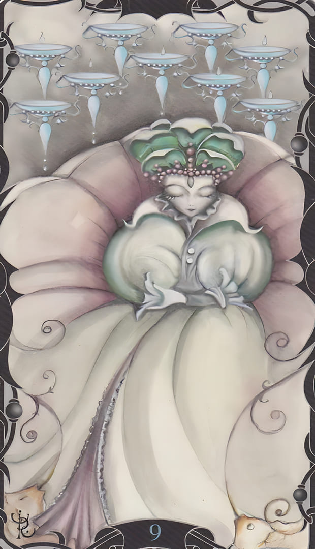 Девятка чаш — Таро Заколдованного Сада