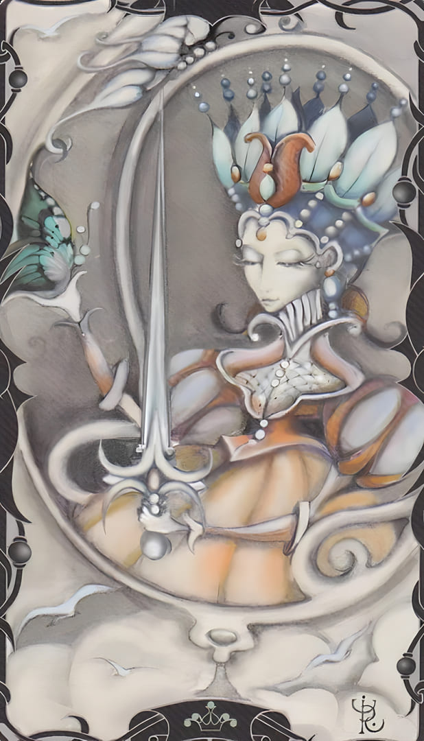 Королева мечей — Таро Заколдованного Сада