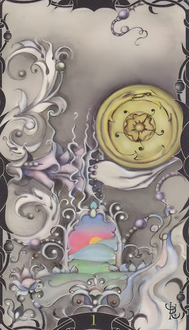 Туз пентаклей — Таро Заколдованного Сада