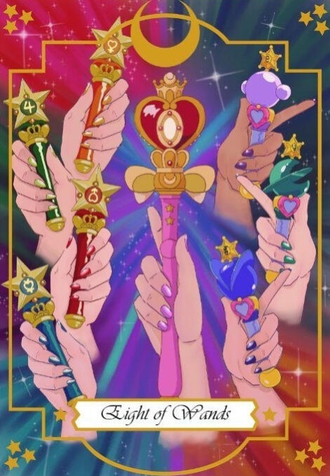 Восьмёрка жезлов — Moonlight Senshi Tarot