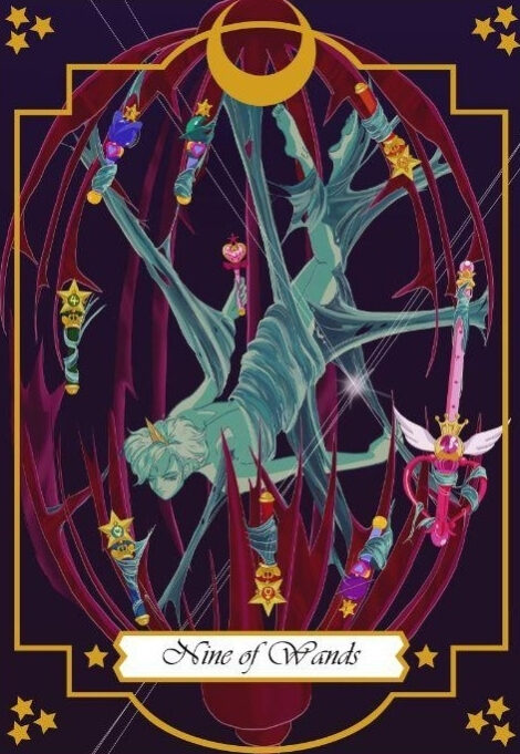 Девятка жезлов — Moonlight Senshi Tarot