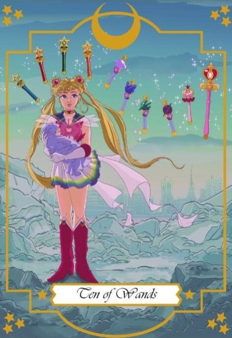 Десятка жезлов — Moonlight Senshi Tarot