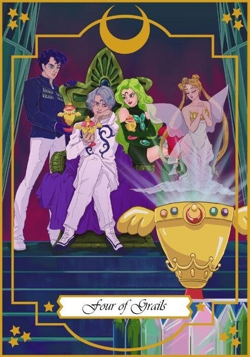 Четверка чаш — Moonlight Senshi Tarot