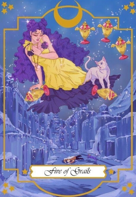 Пятёрка чаш — Moonlight Senshi Tarot