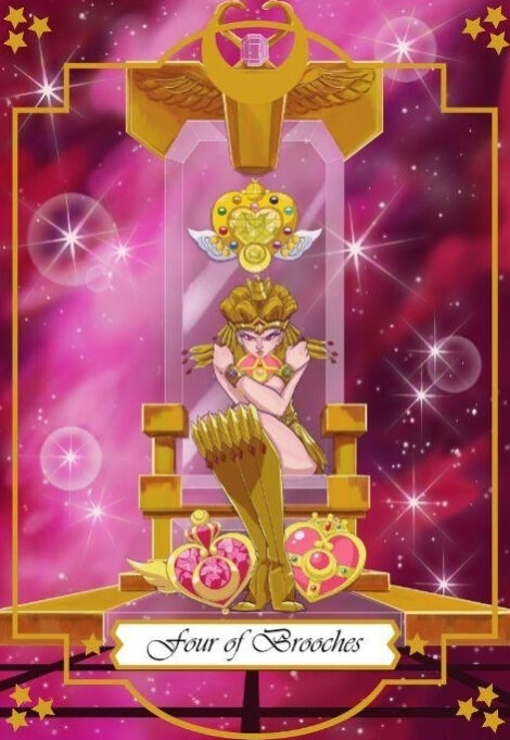 Четверка пентаклей — Moonlight Senshi Tarot