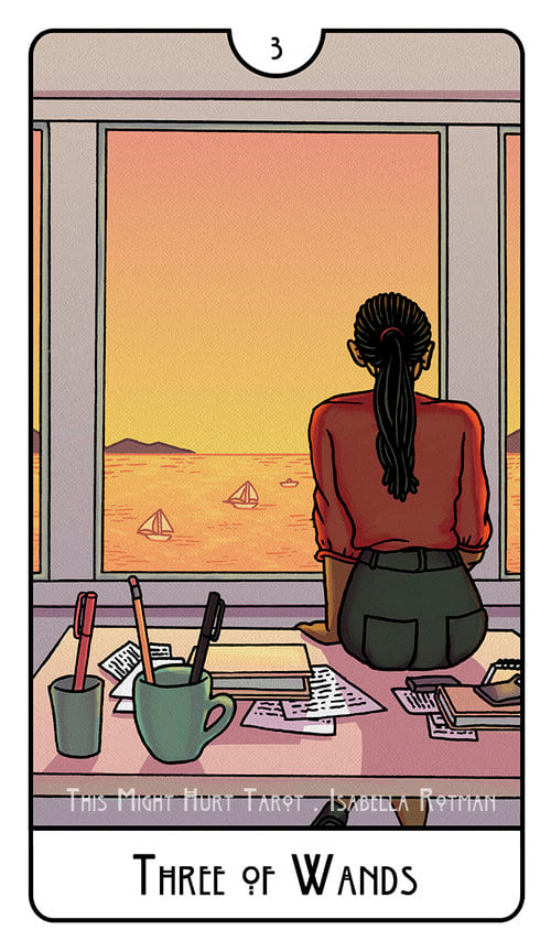 Тройка жезлов — This Might Hurt Tarot