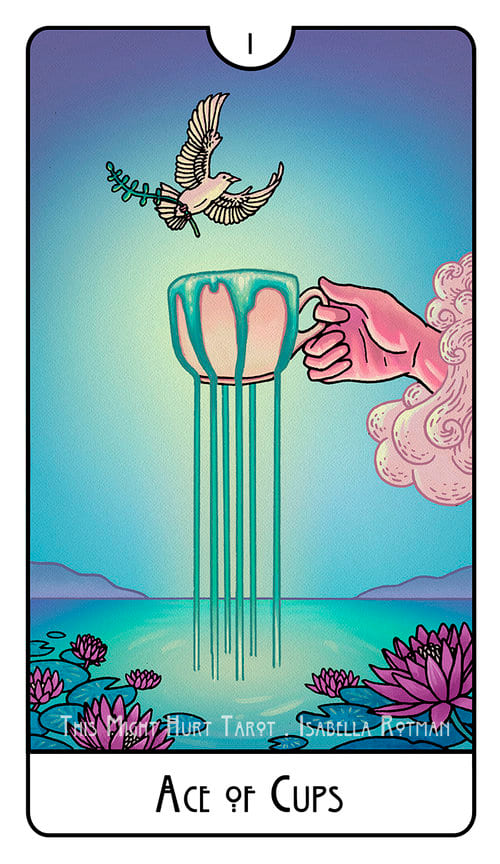 Туз чаш — This Might Hurt Tarot