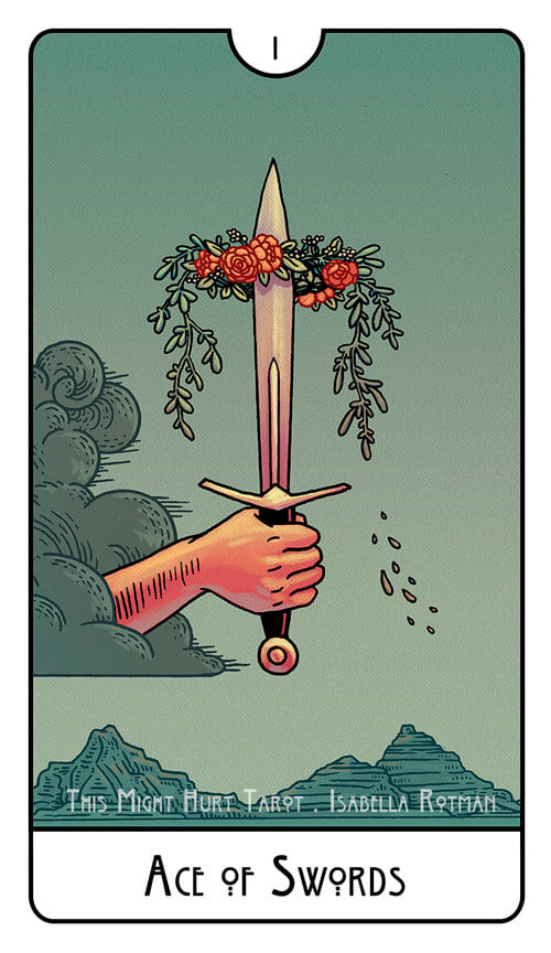 Туз мечей — This Might Hurt Tarot