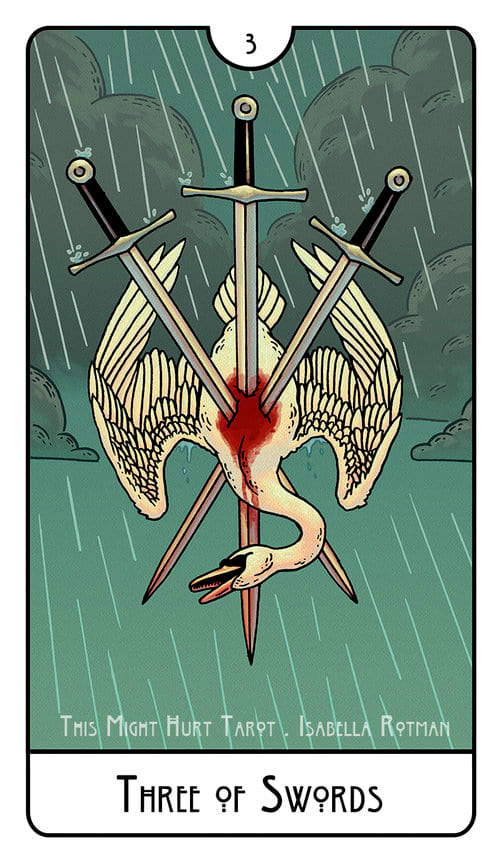Тройка мечей — This Might Hurt Tarot