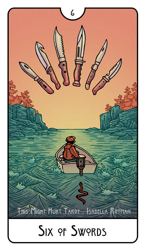 Шестёрка мечей — This Might Hurt Tarot
