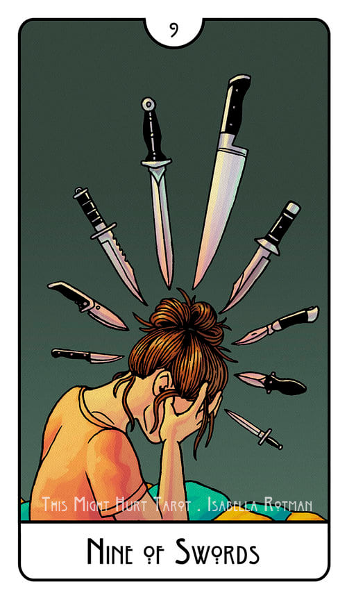 Девятка мечей — This Might Hurt Tarot