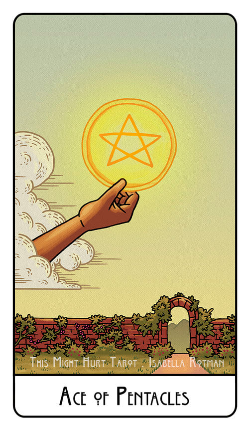 Туз пентаклей — This Might Hurt Tarot