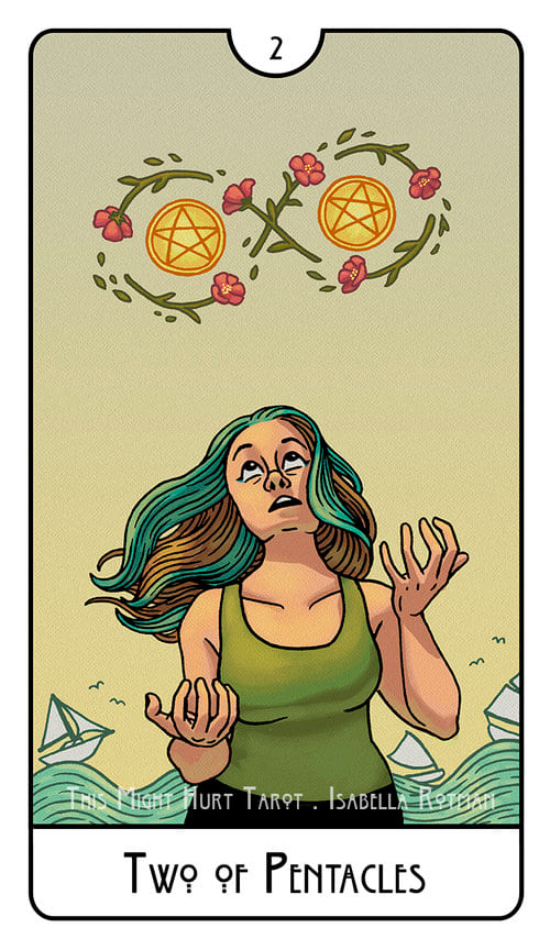 Двойка пентаклей — This Might Hurt Tarot