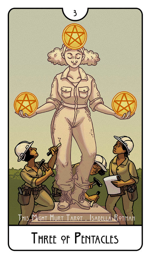 Тройка пентаклей — This Might Hurt Tarot