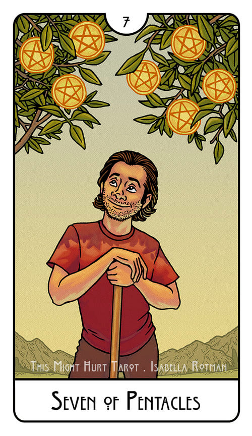 Семёрка пентаклей — This Might Hurt Tarot