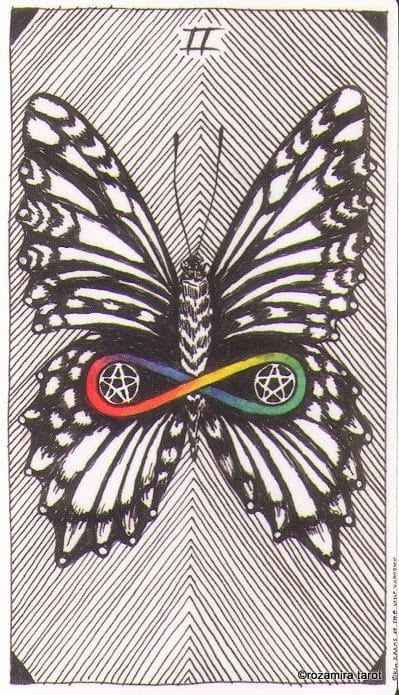 Двойка пентаклей — Дикое Неизвестное Таро