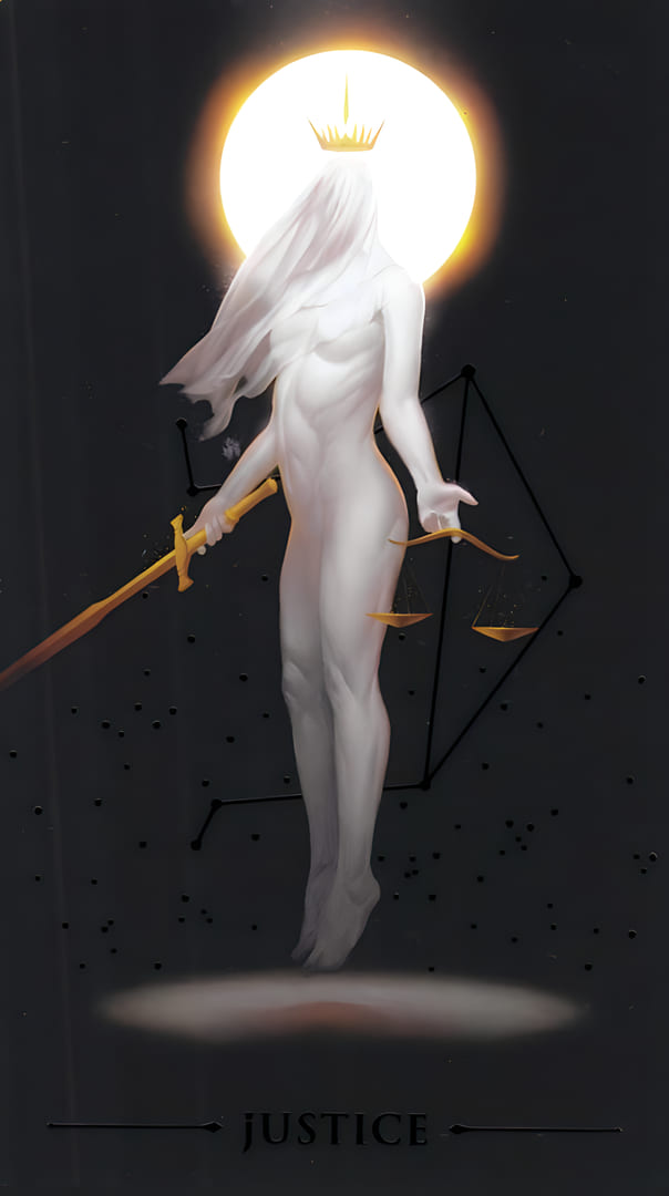 Справедливость — Настоящее Черное Таро