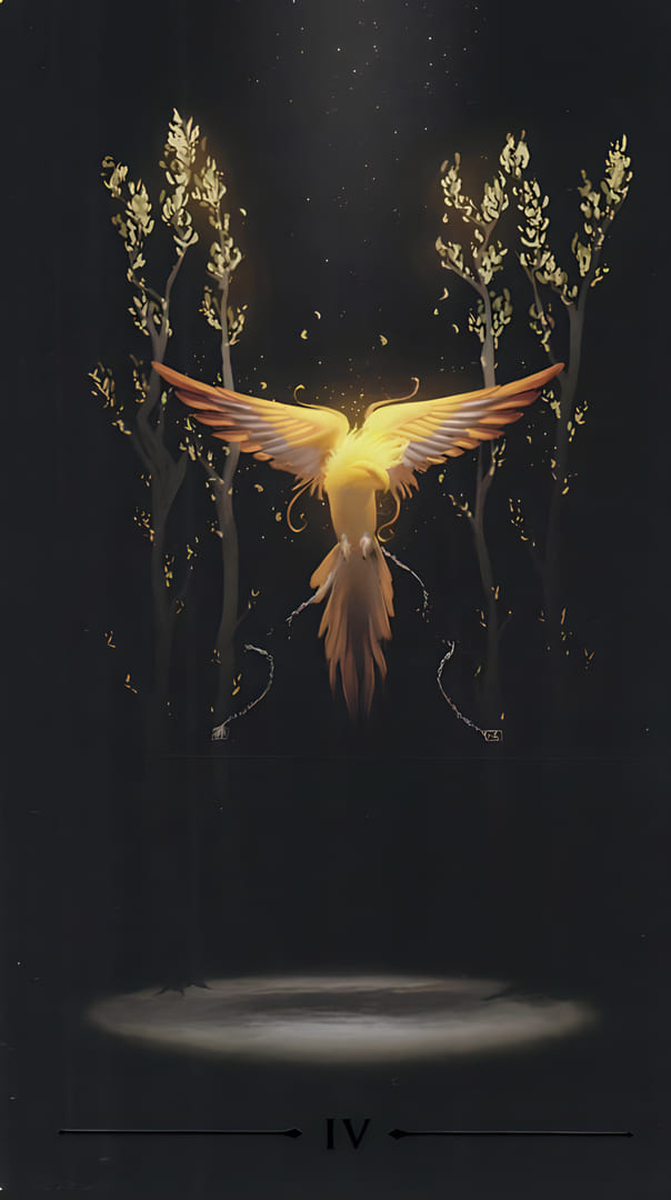 Четверка жезлов — Настоящее Черное Таро