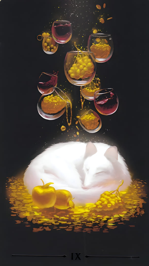 Девятка чаш — Настоящее Черное Таро