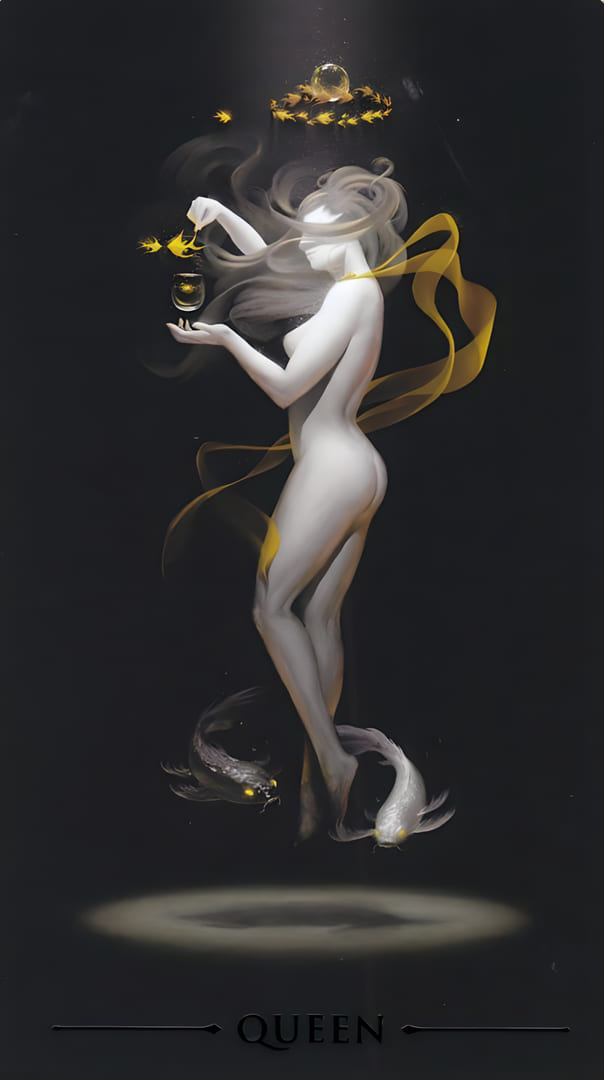 Королева чаш — Настоящее Черное Таро