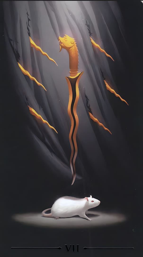 Семёрка мечей — Настоящее Черное Таро