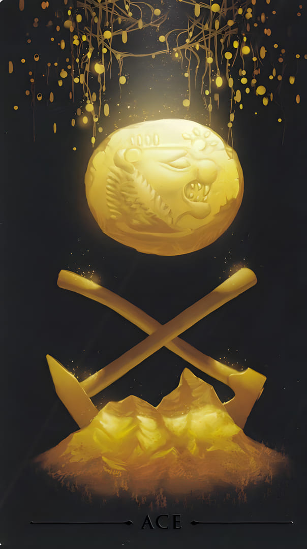 Туз пентаклей — Настоящее Черное Таро