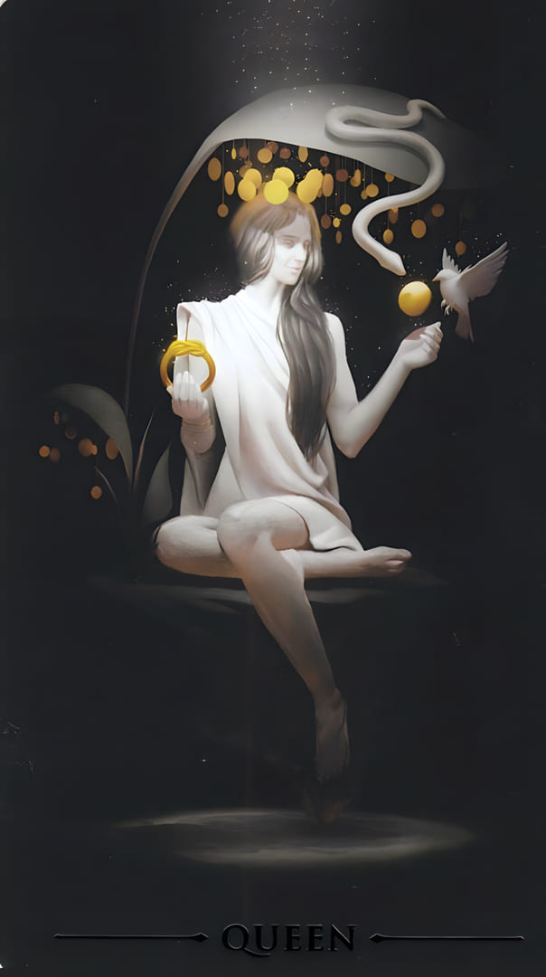 Королева пентаклей — Настоящее Черное Таро