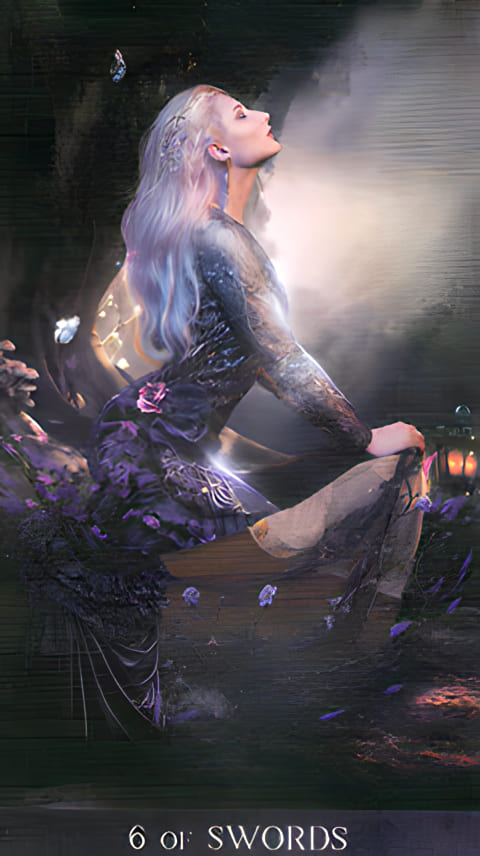 Шестёрка мечей — Таро Ночи