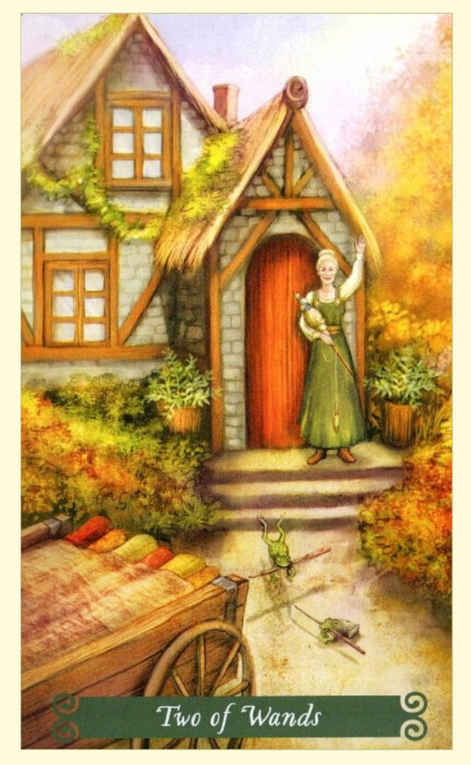 Двойка жезлов — Таро Зелёной Ведьмы