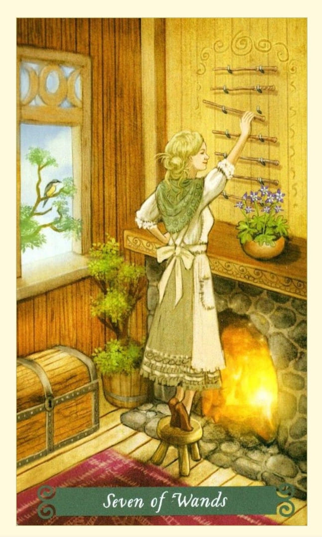 Семёрка жезлов — Таро Зелёной Ведьмы