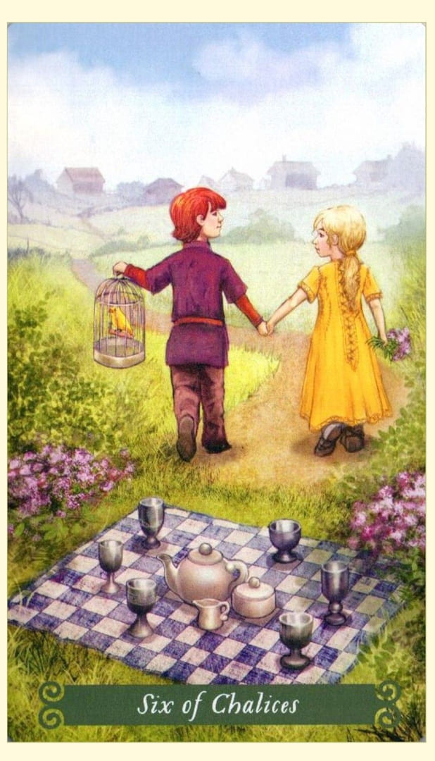 Шестёрка чаш — Таро Зелёной Ведьмы
