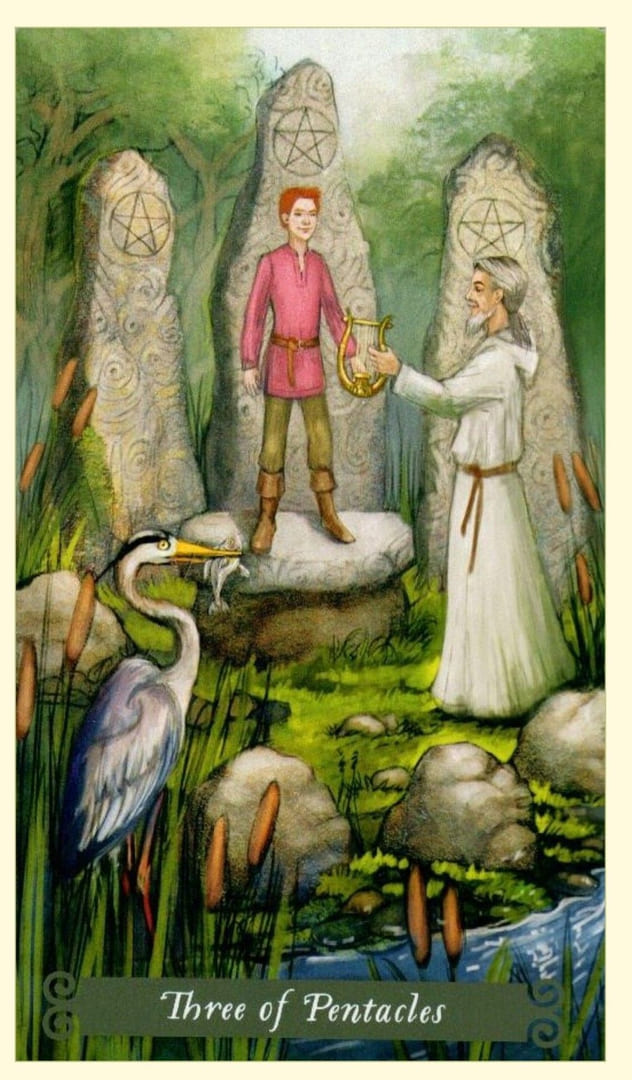 Тройка пентаклей — Таро Зелёной Ведьмы