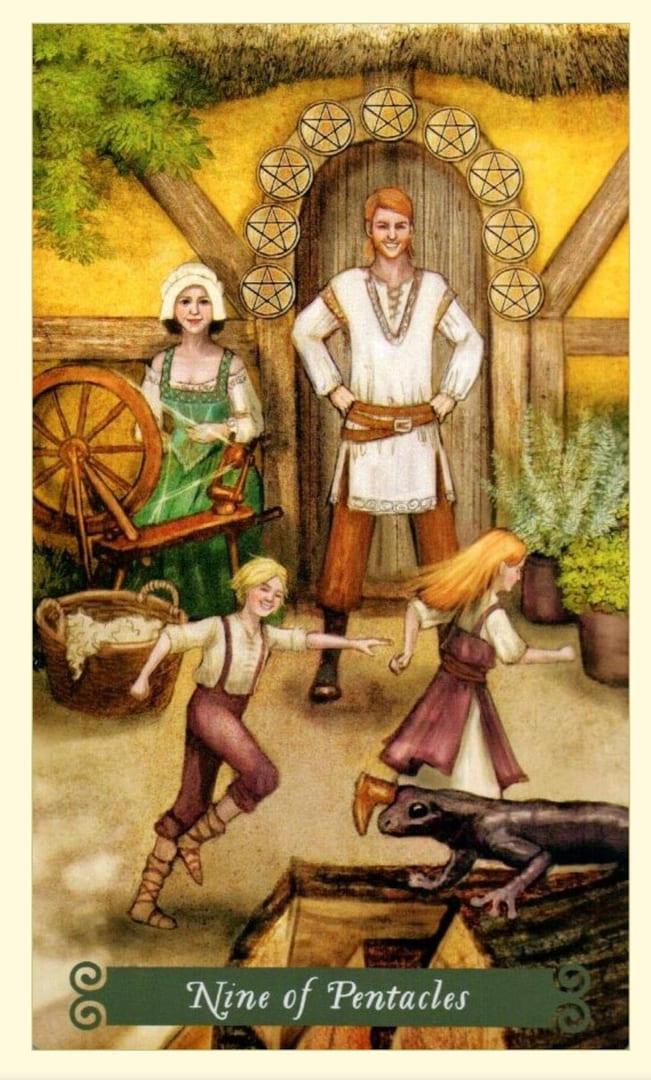 Девятка пентаклей — Таро Зелёной Ведьмы
