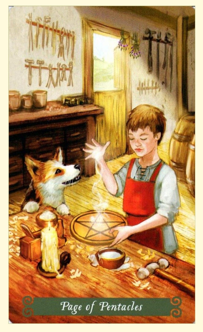 Паж пентаклей — Таро Зелёной Ведьмы