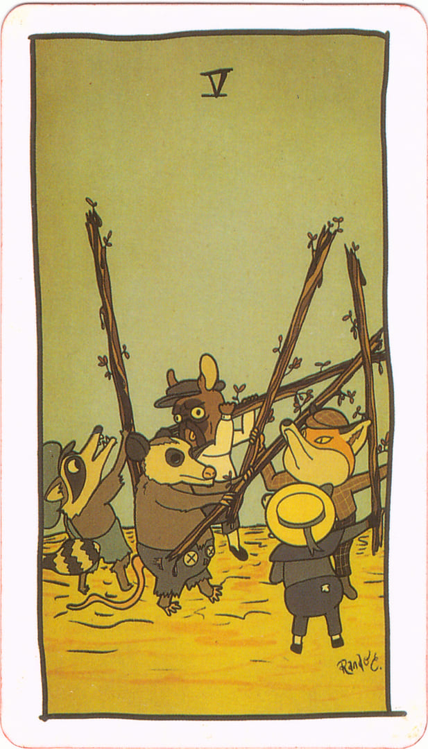 Пятёрка жезлов — Tarot of the Unknown