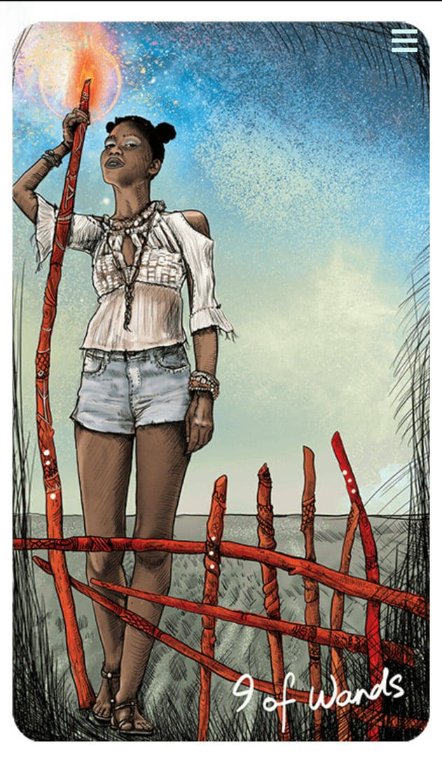 Девятка жезлов — Таро Светлого провидца