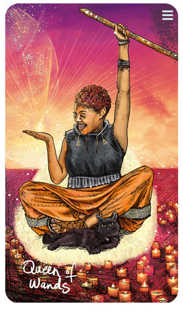 Королева жезлов — Таро Светлого провидца