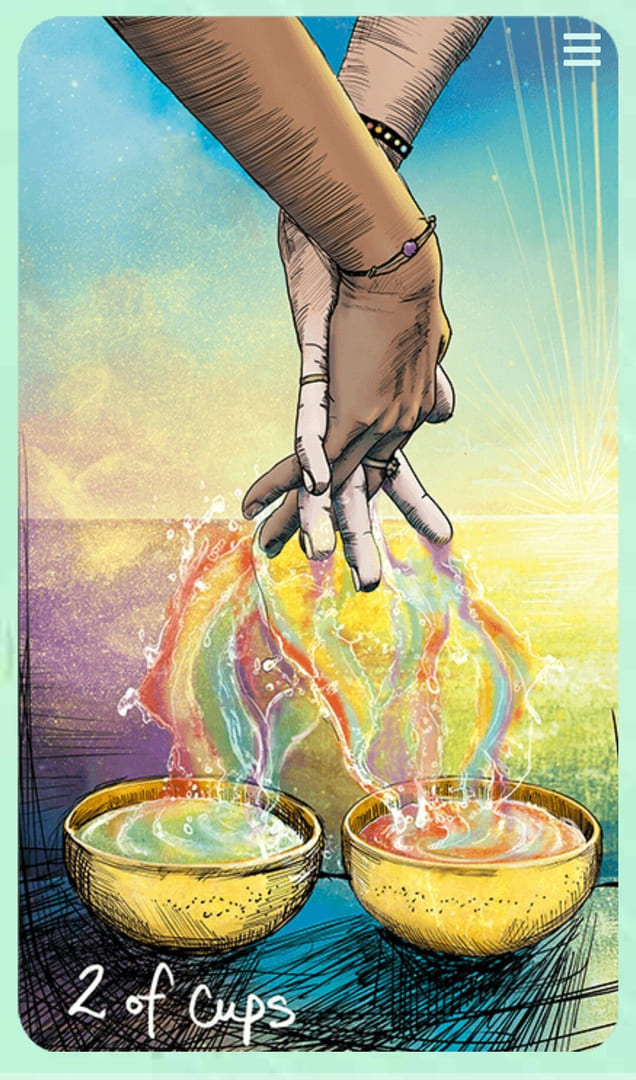 Двойка чаш — Таро Светлого провидца